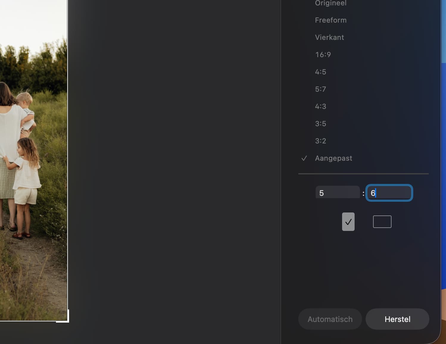 Instructiefoto: Foto bijsnijden