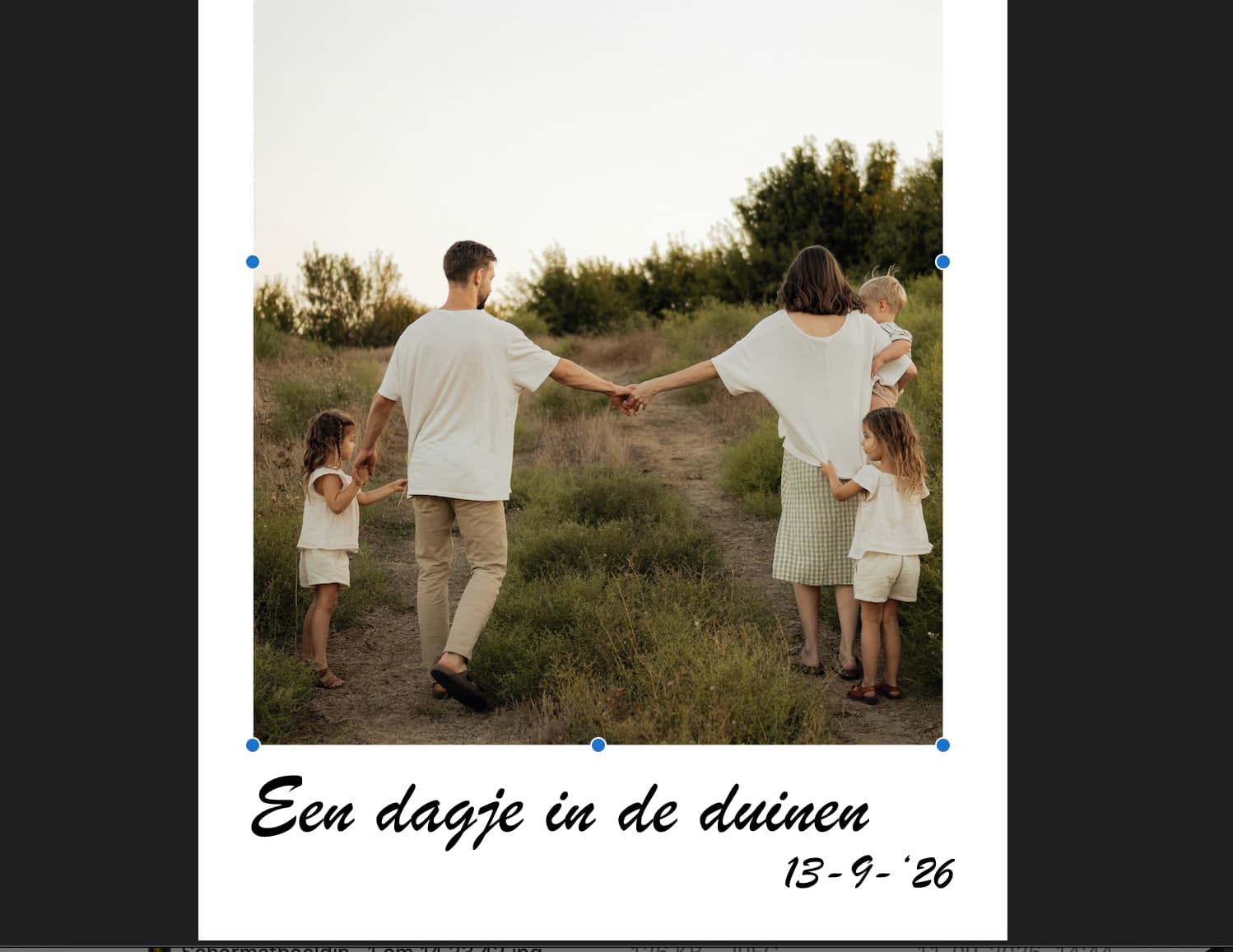 Instructiefoto: Tekst typen