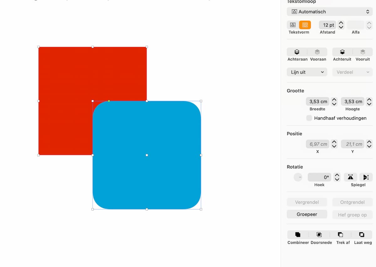 Instructiefoto: Vormen combineren