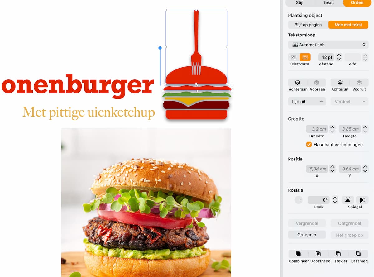 Instructiefoto: Vormen weglaten