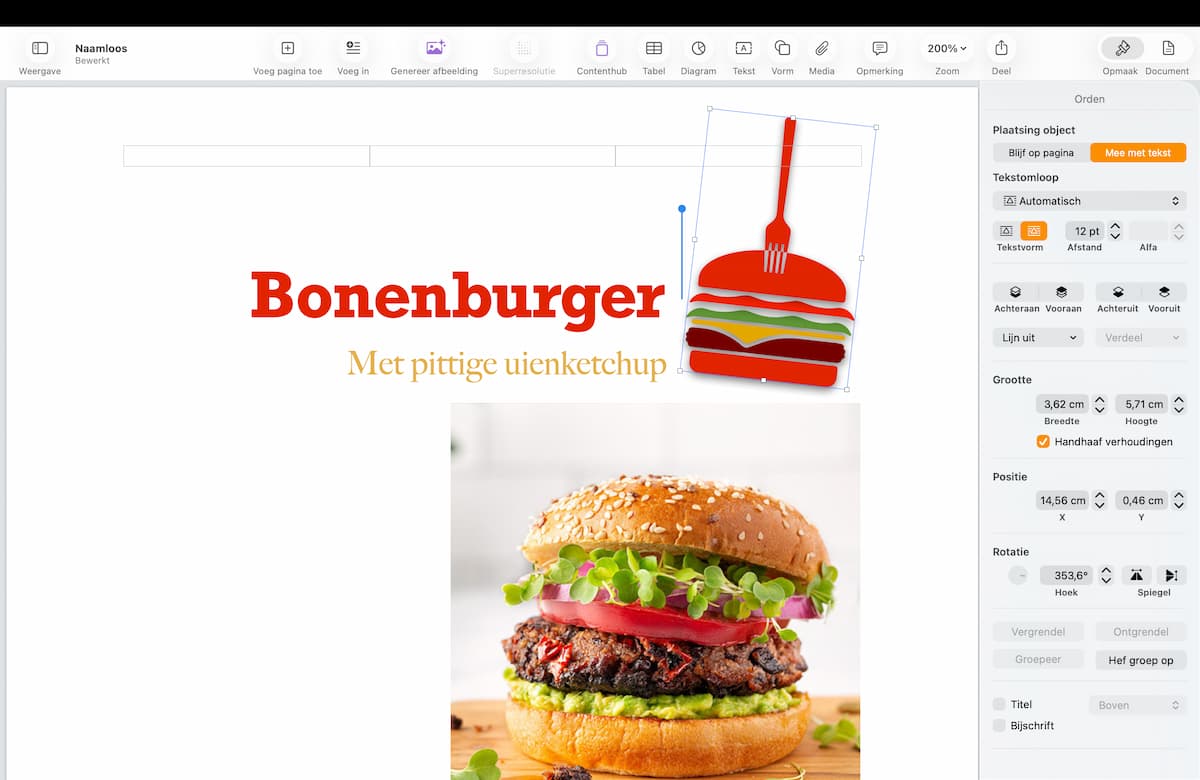 Instructiefoto: Draaien