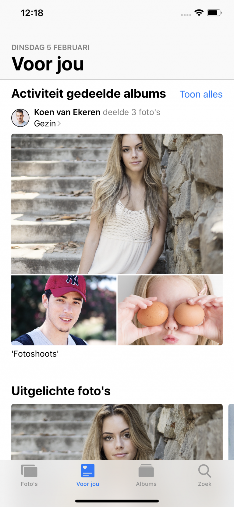 iTip Deel je leukste foto's via Delen met gezin iCreate