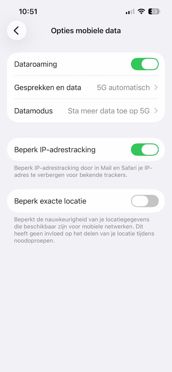 Instructiefoto: Roaming aan of uit?