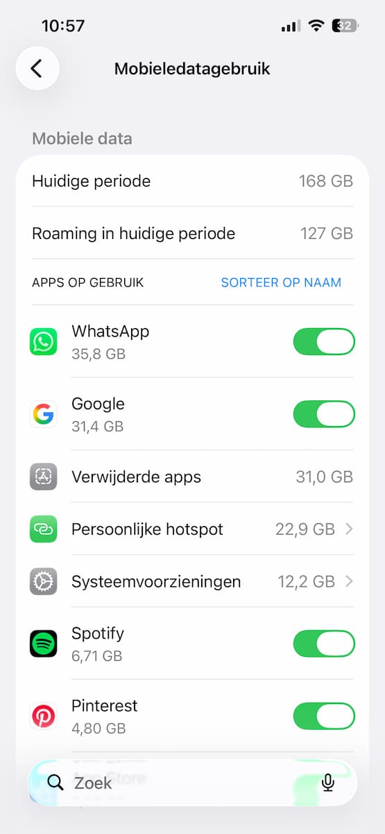 Instructiefoto: Ontzeg apps datatoegang