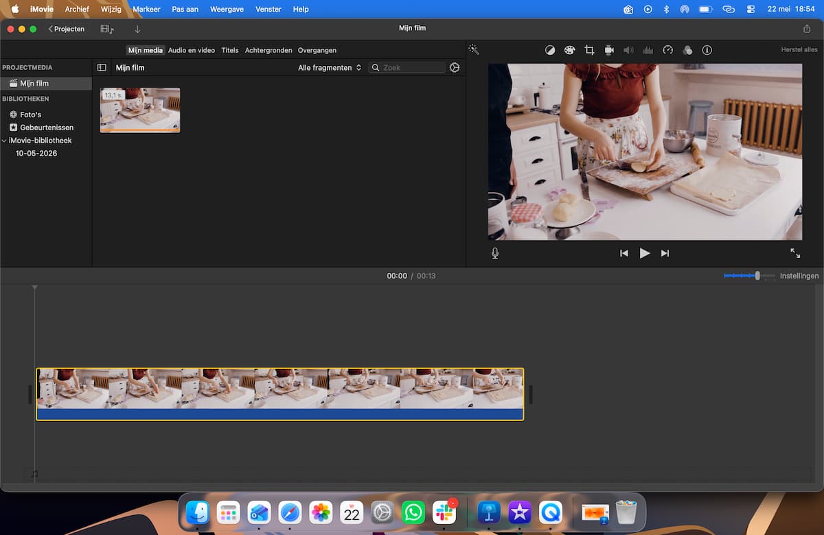 Instructiefoto: iMovie
