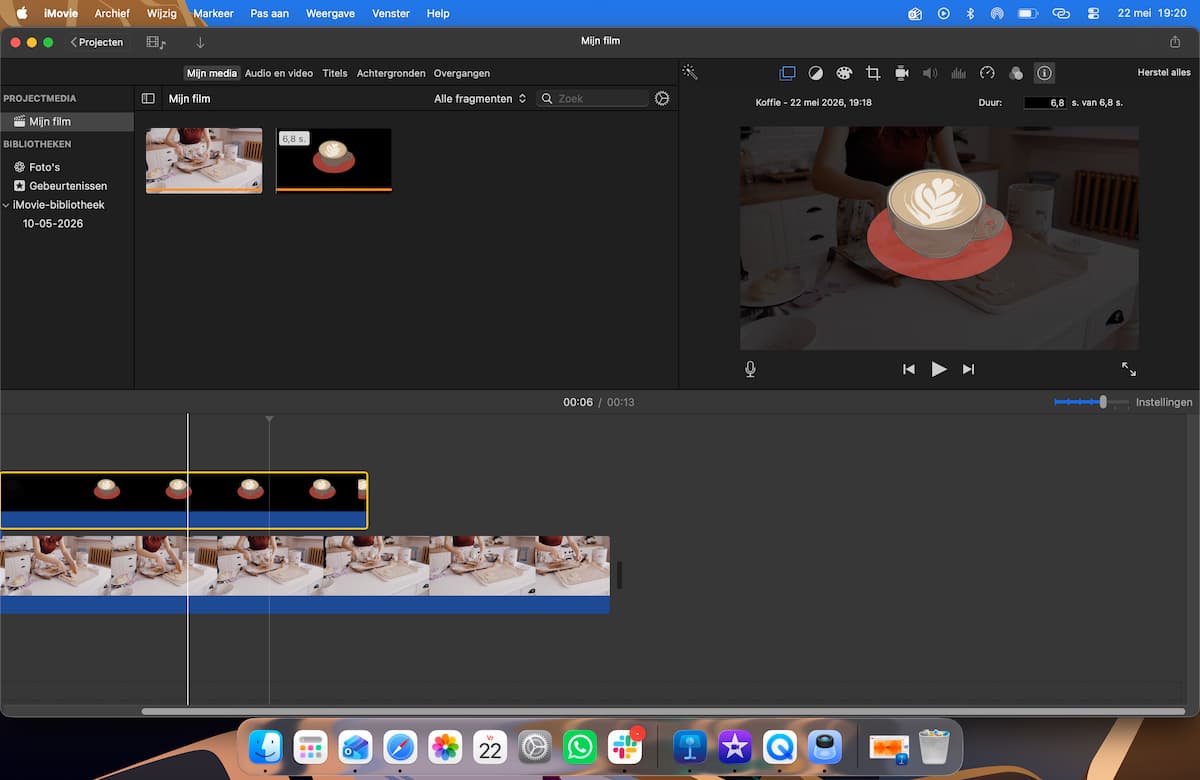 Instructiefoto: Animatie in iMovie