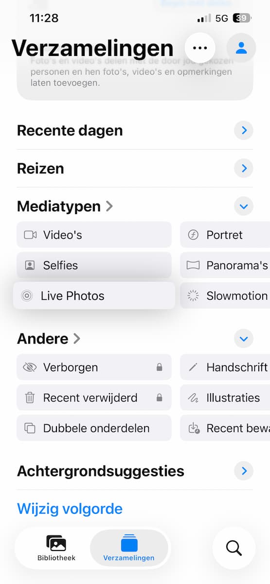 Instructiefoto: Verzameling
