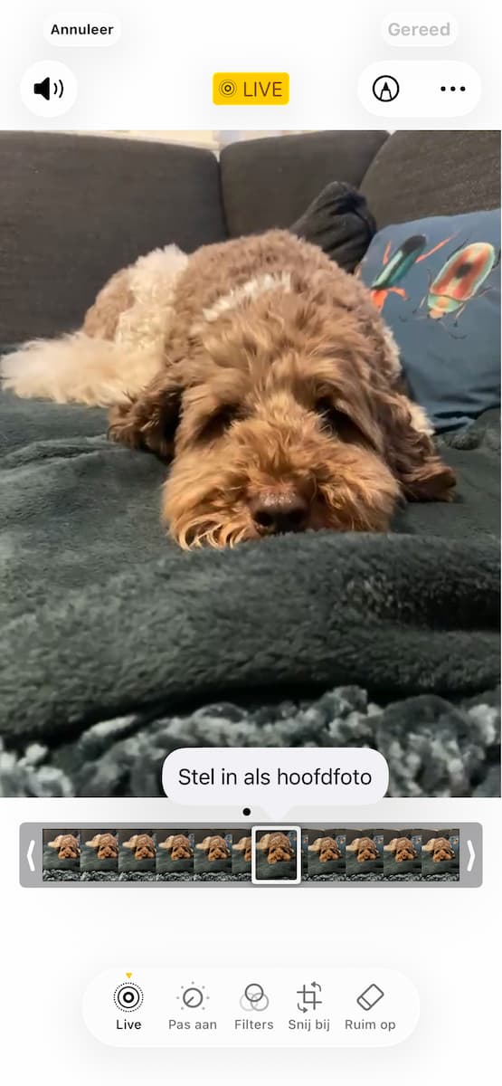 Instructiefoto: Op de iPhone
