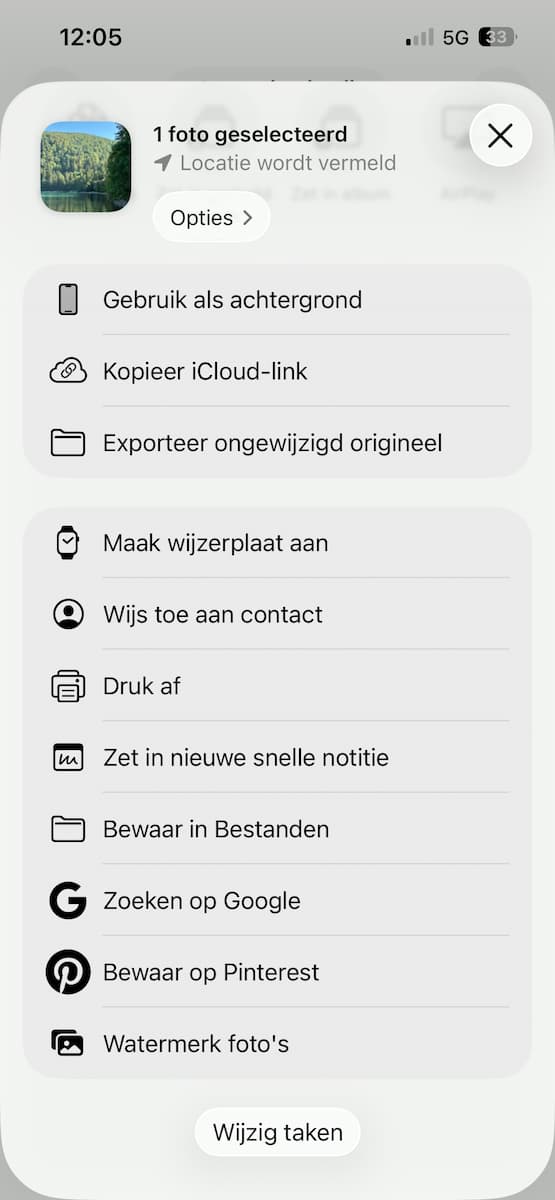 Instructiefoto: Gebruik als achtergrond