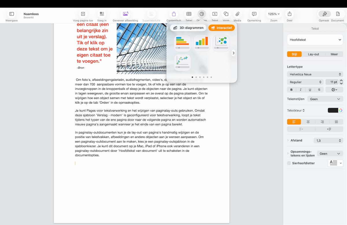 Instructiefoto: Kies een diagram