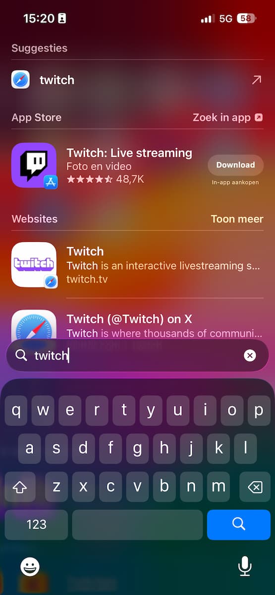 Instructiefoto: Sneller een app downloaden