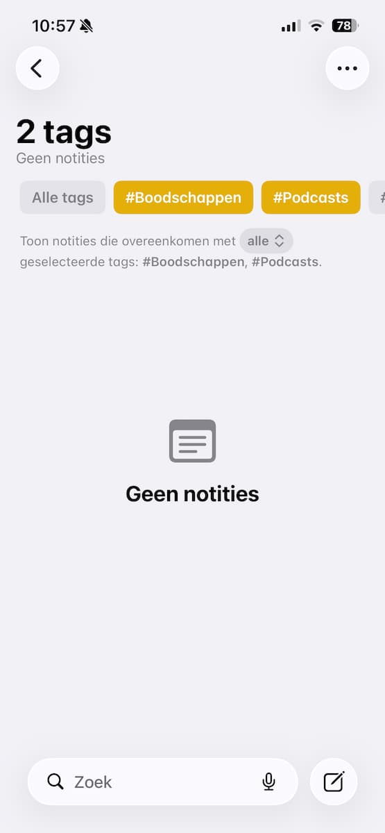 Instructiefoto: Of op meer tags