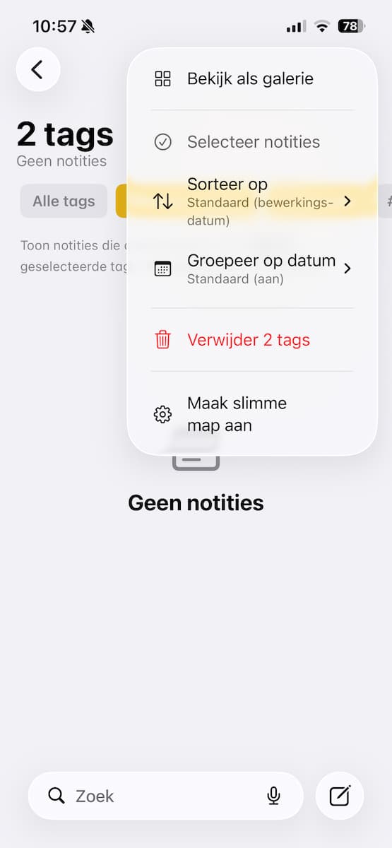 Instructiefoto: Snel een slimme map aanmaken