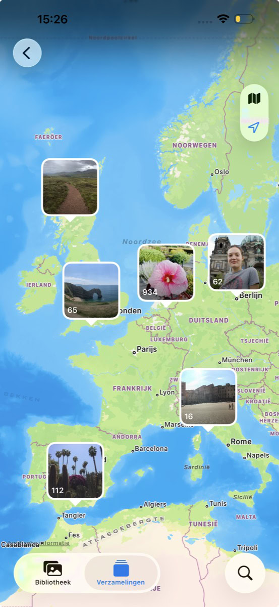 Instructiefoto: Bekijk op de kaart
