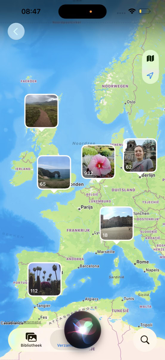 Instructiefoto: Bekijk locatie per foto