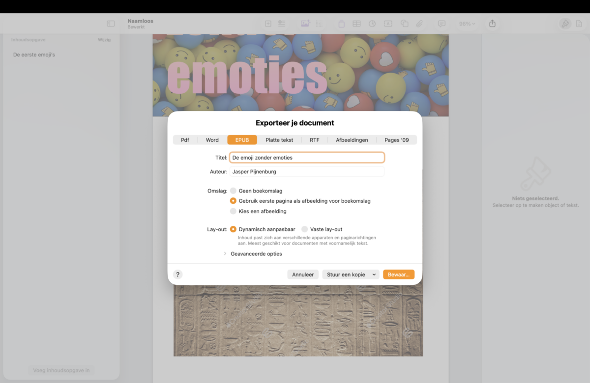 Instructiefoto: Nogmaals de cover