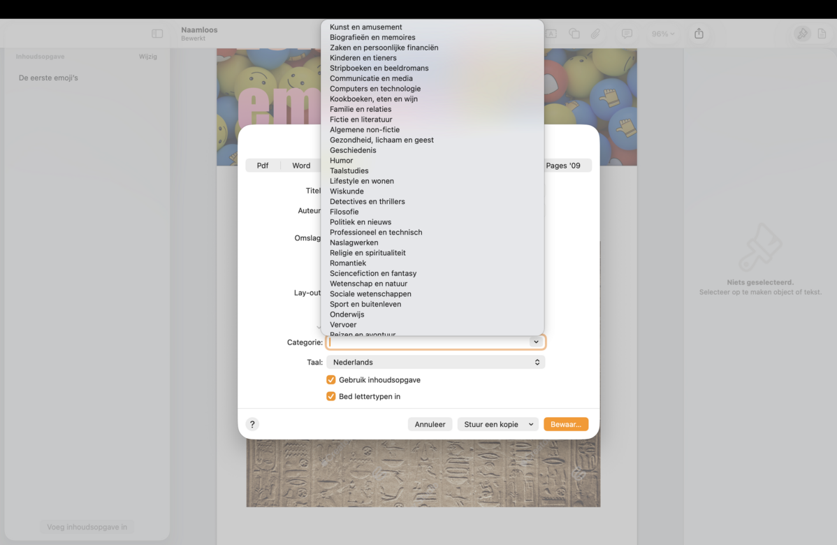 Instructiefoto: Categorie
