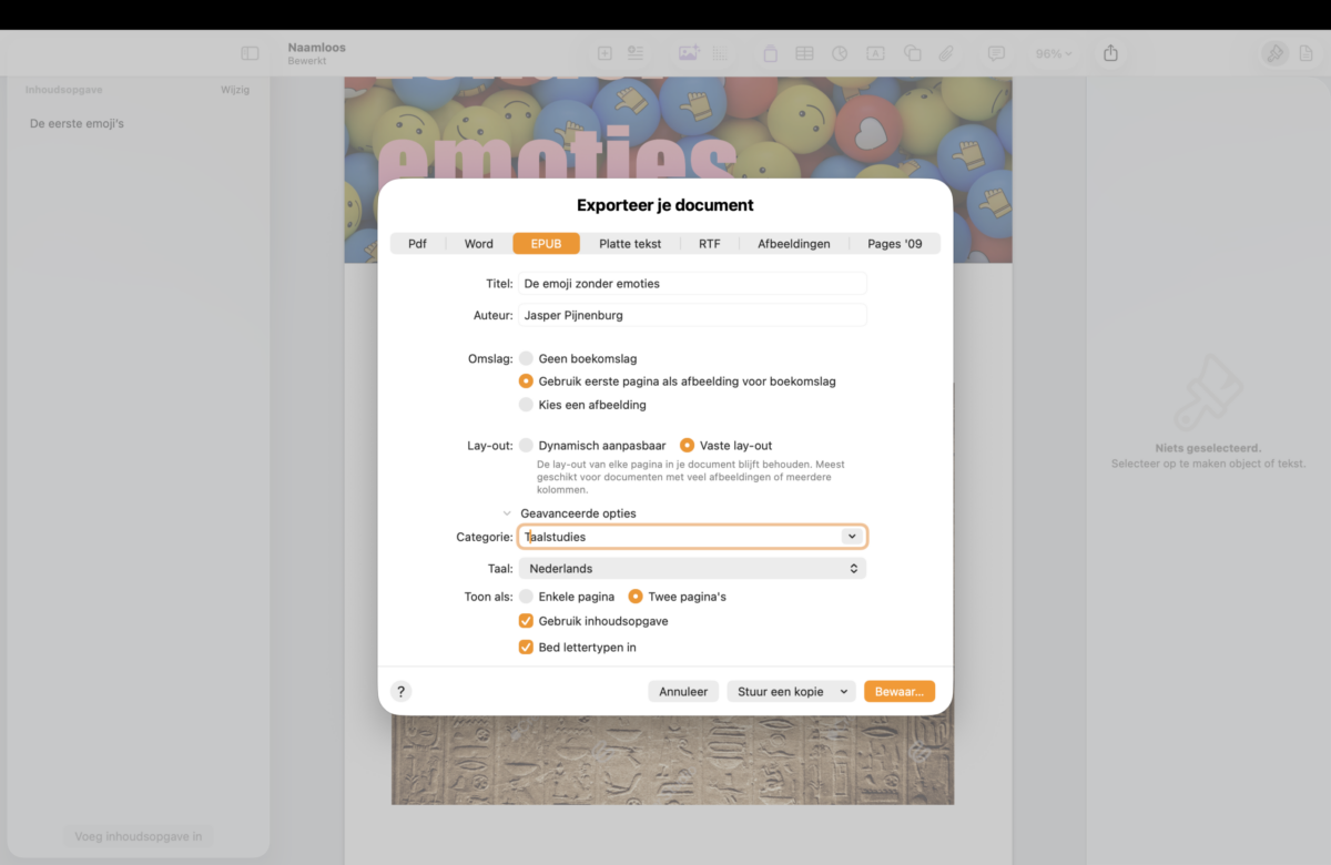 Instructiefoto: Twee pagina's