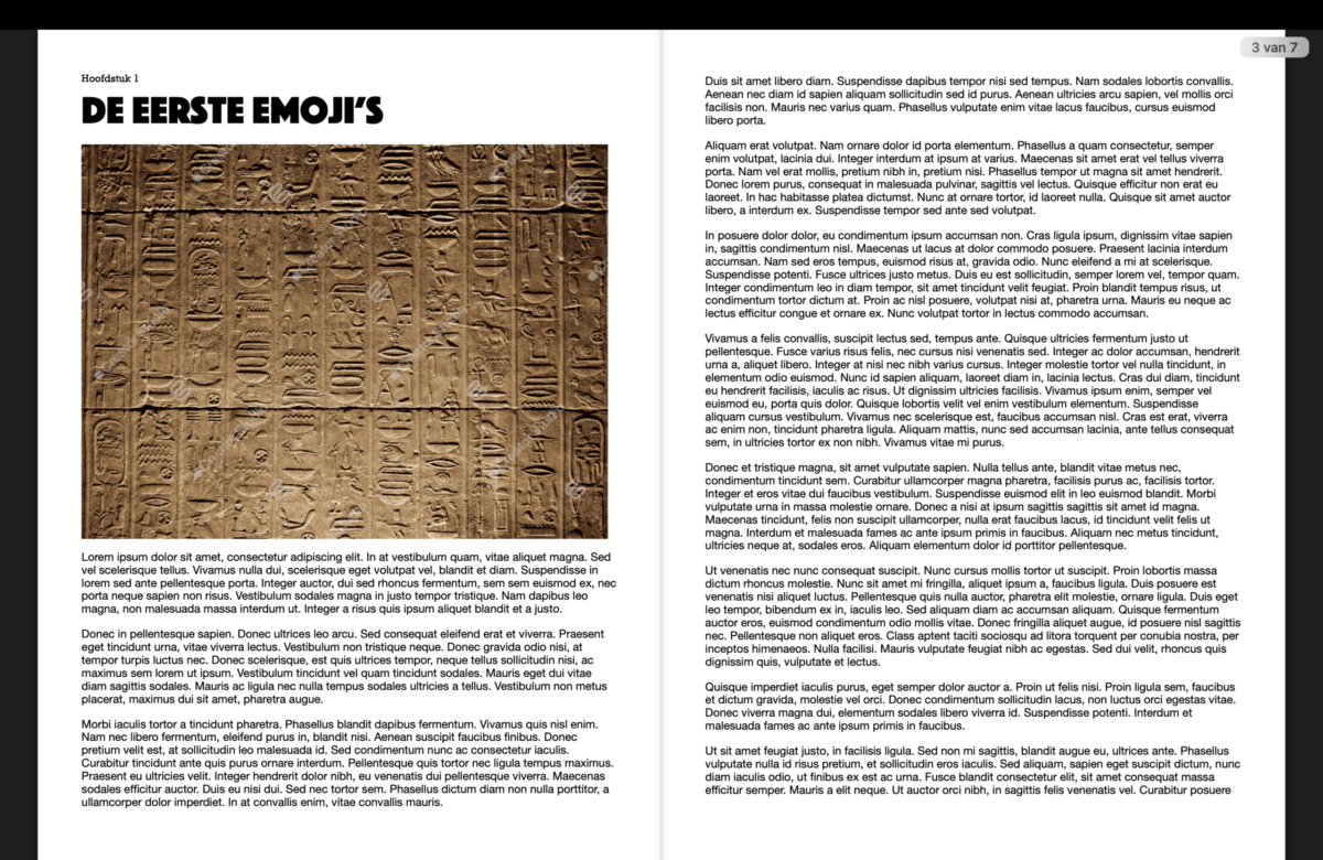 Instructiefoto: Dubbele pagina