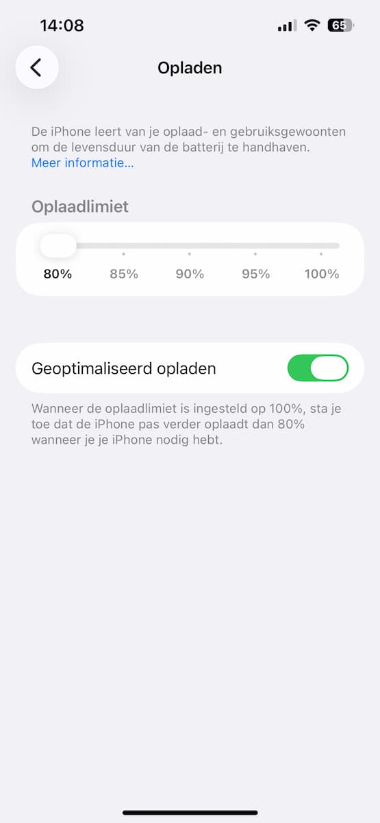 Instructiefoto: 'Je moet je iPhone niet de hele nacht opladen'