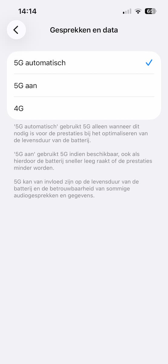 Instructiefoto: Alles via 5G