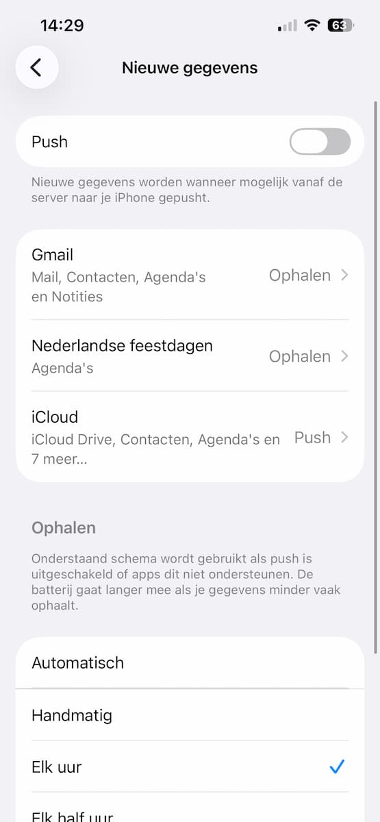 Instructiefoto: Eindeloze stroom notificaties