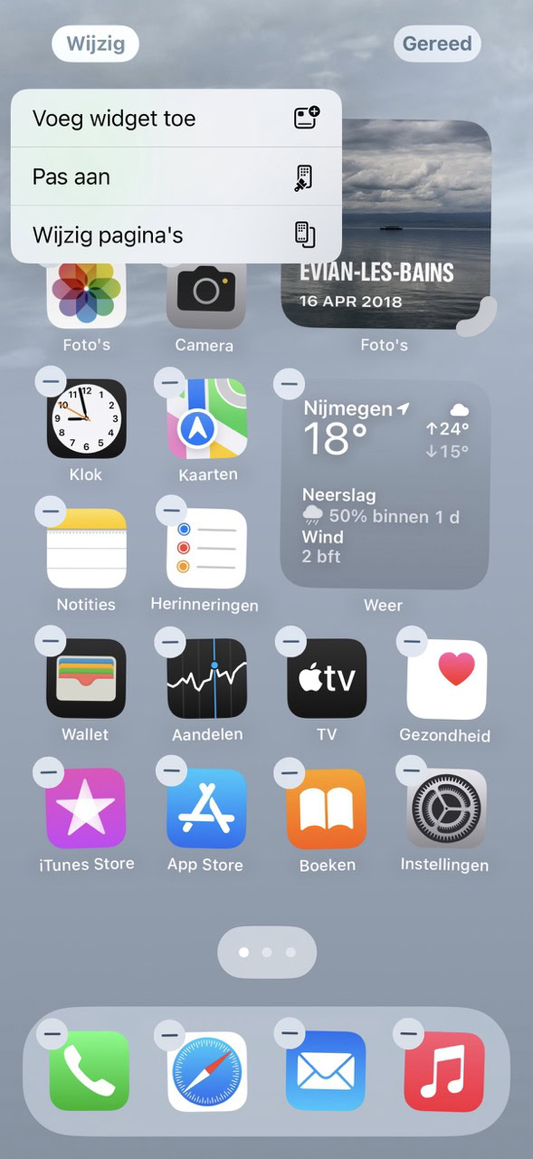 Instructiefoto: Wiebelmodus