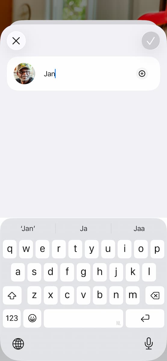 Instructiefoto: Bij de naam noemen
