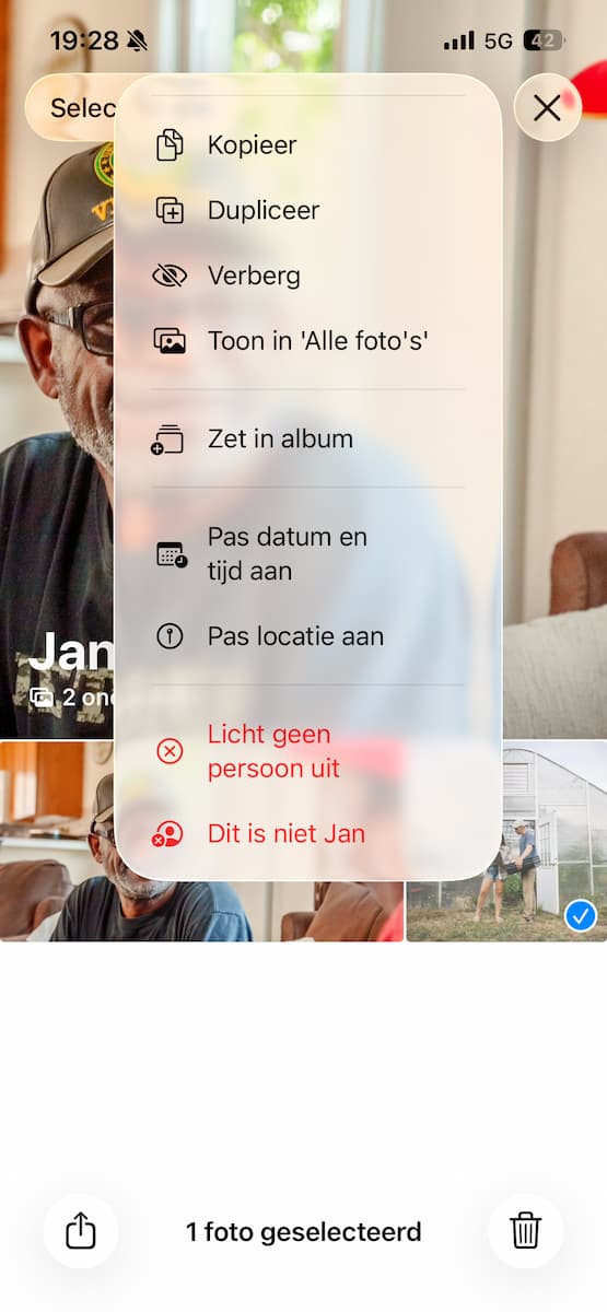 Instructiefoto: Foto's verwijderen