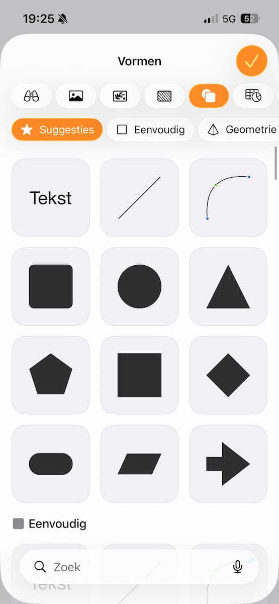 Instructiefoto: Vormen