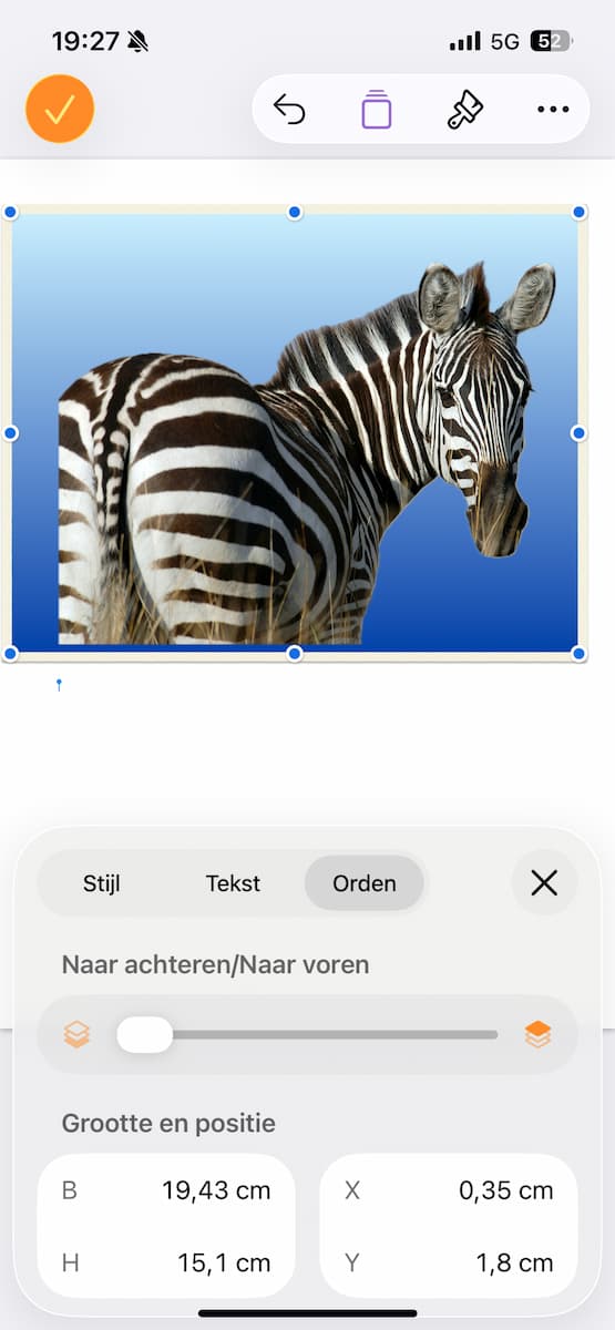 Instructiefoto: Sleep naar de juiste plek