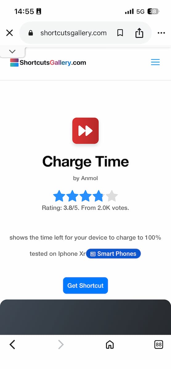 Instructiefoto: Charge Time