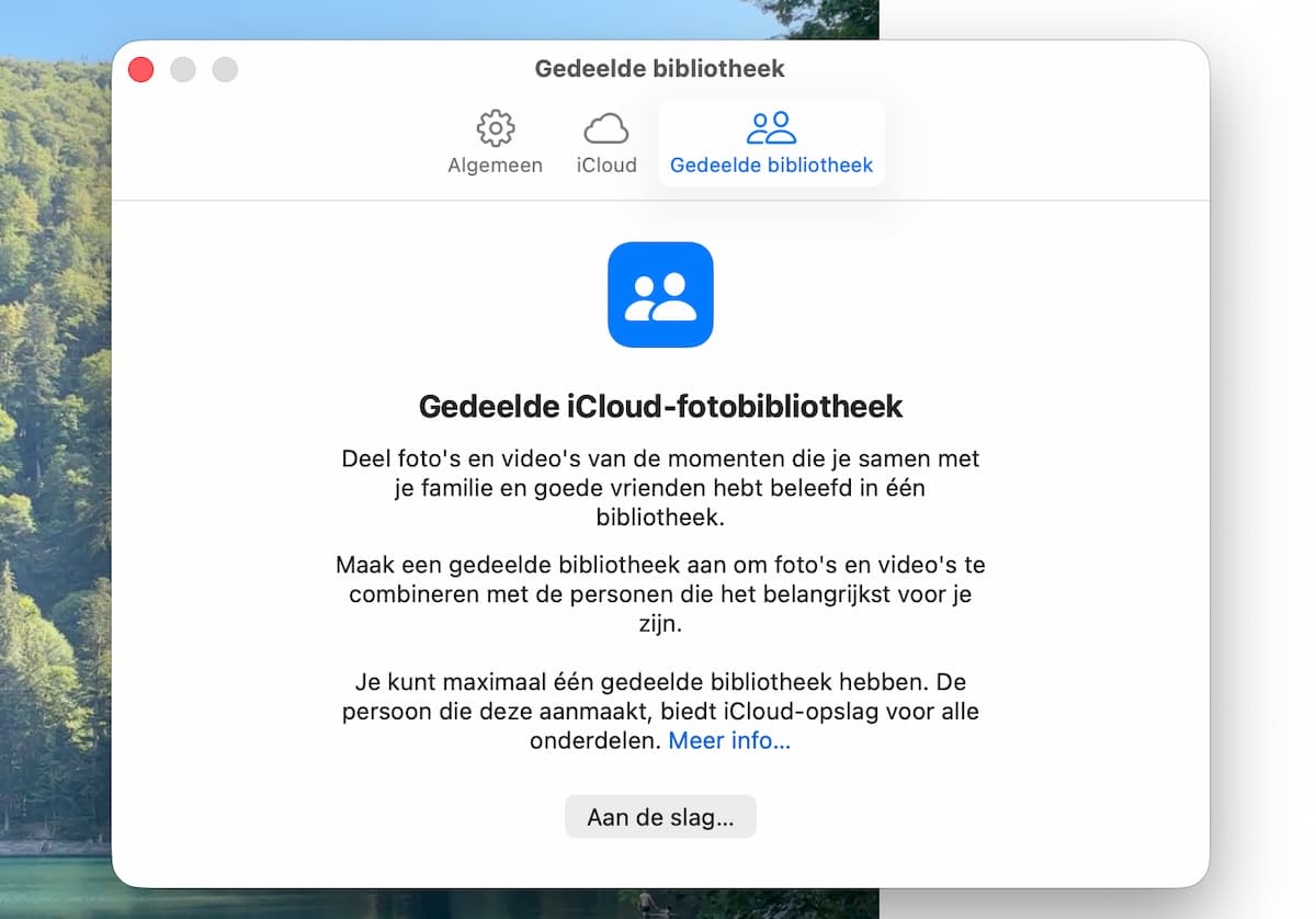 Instructiefoto: Gedeelde iCloud-fotobieb