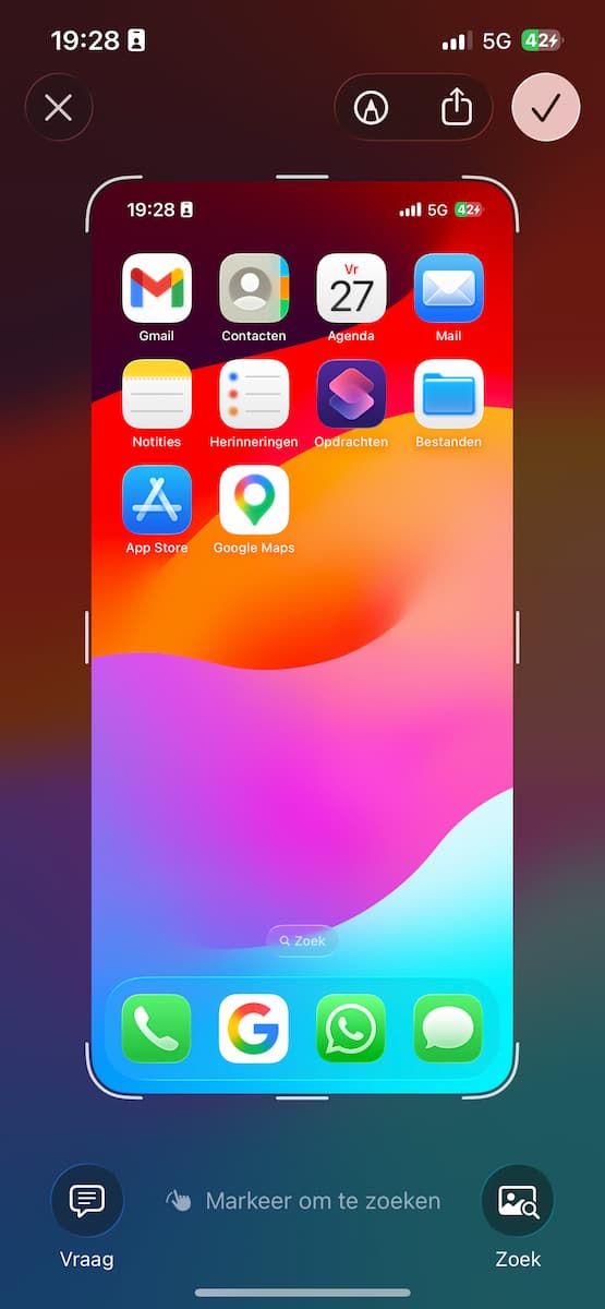 Instructiefoto: Maak een screenshot