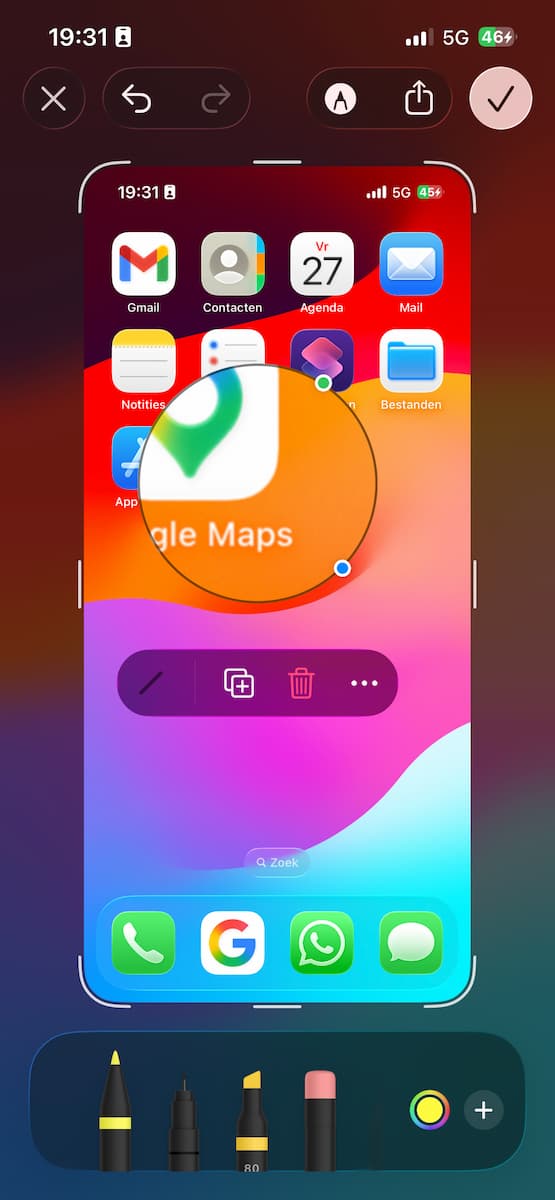 Instructiefoto: Vergrootglas