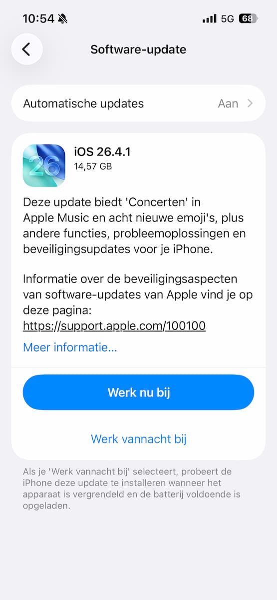 Instructiefoto: Software-update
