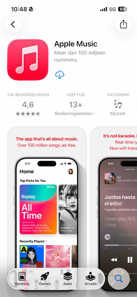 Instructiefoto: Apple Music verwijderen