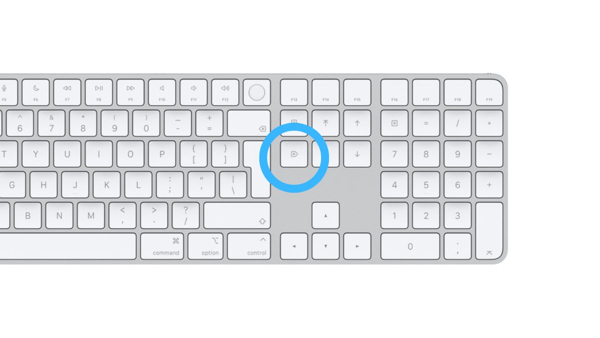 Delete forward numeriek toetsenbord