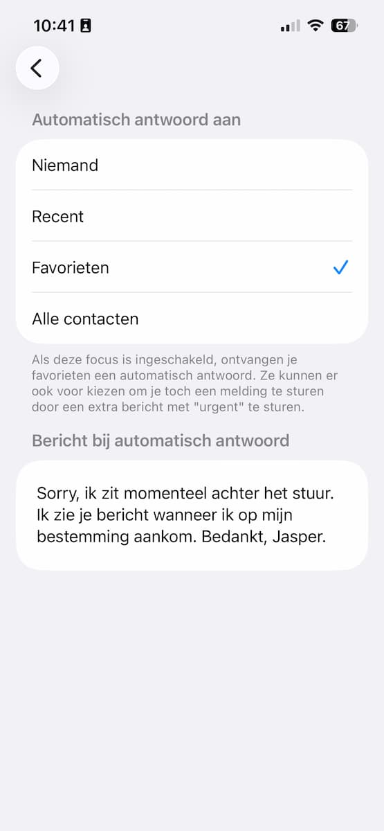 Instructiefoto: Automatisch antwoord