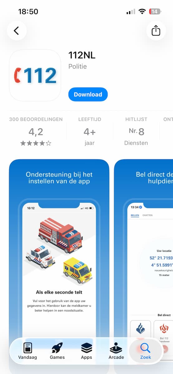 Instructiefoto: 112NL