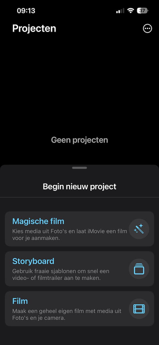 Instructiefoto: Open iMovie