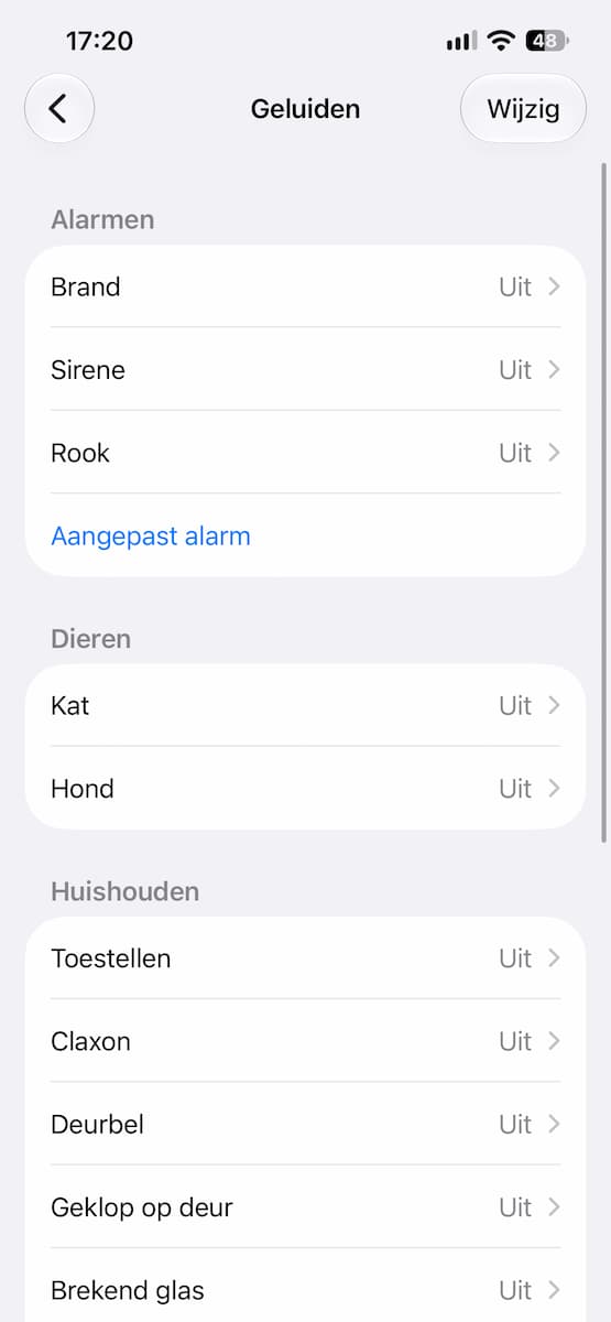 Instructiefoto: Gebruik de geluidsherkenning