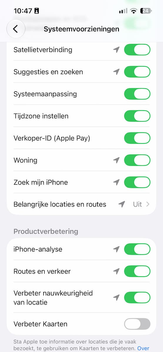 Instructiefoto: Zet belangrijke locaties uit