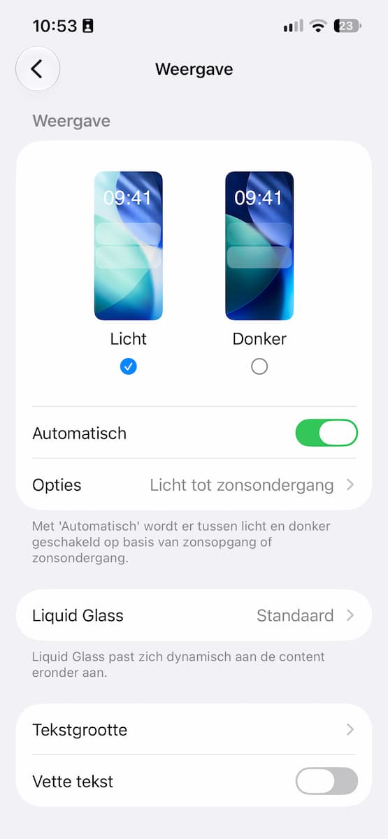 Instructiefoto: Automatisch schakelen tussen licht en donker