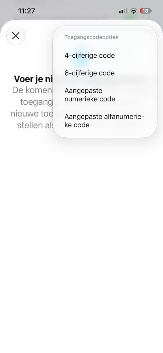 Instructiefoto: Maak je toegangscode veiliger