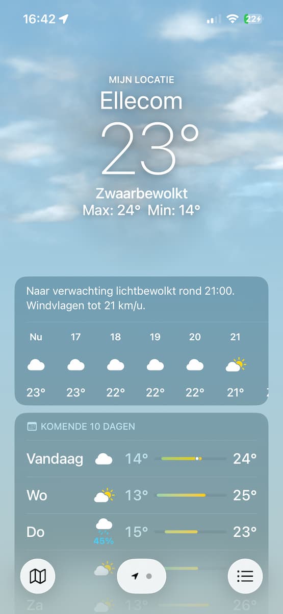 Instructiefoto: Huidige locate