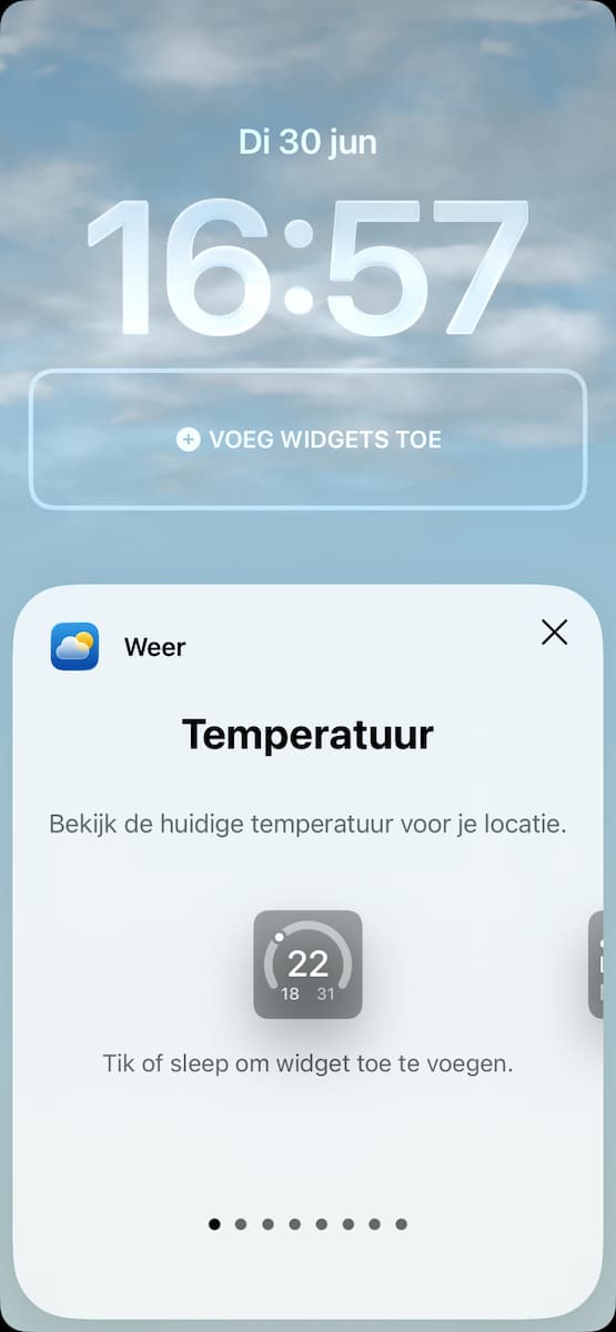 Instructiefoto: Widgets