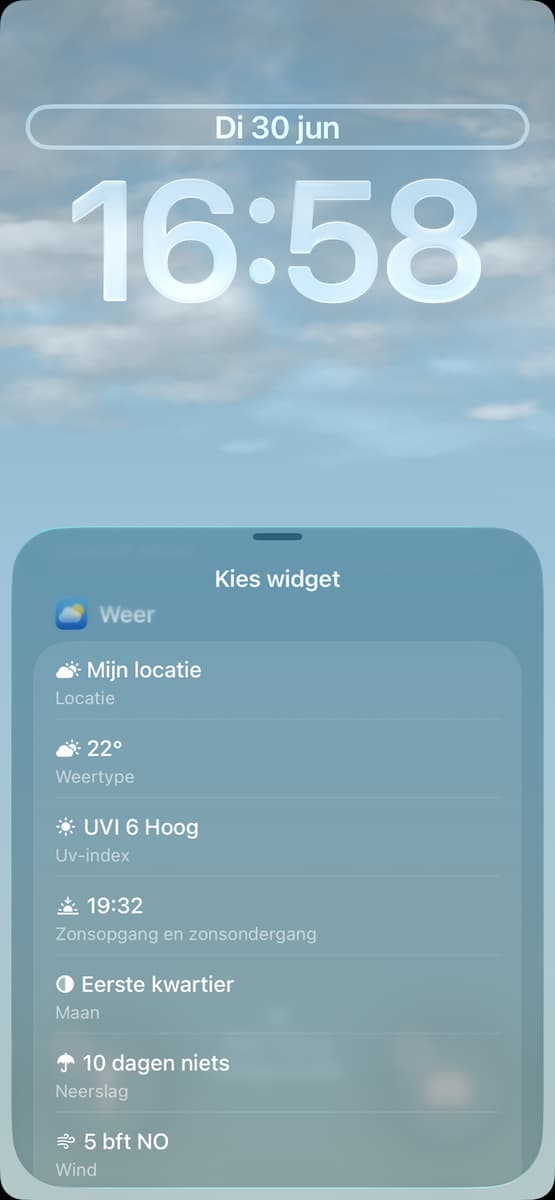 Instructiefoto: Meer widgets