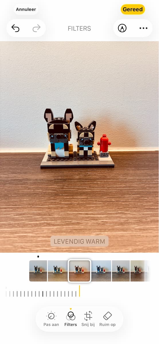 Instructiefoto: Filter