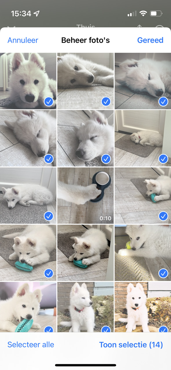 Instructiefoto: Beheer de foto's